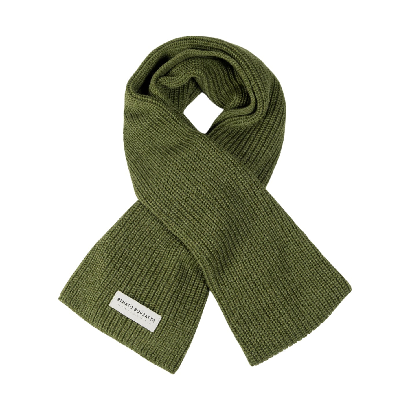 RB5004E  | Set Sciarpa e Berretto in Maglia CERVINO Misto Lana Made in Italy. Colore Verde - Taglia Unica