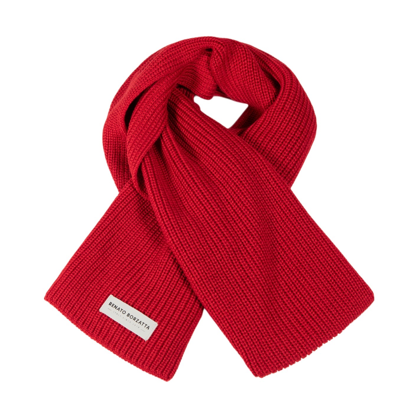 RB5004V  | Set Sciarpa e Berretto in Maglia CERVINO Misto Lana Made in Italy. Colore Rosso - Taglia Unica